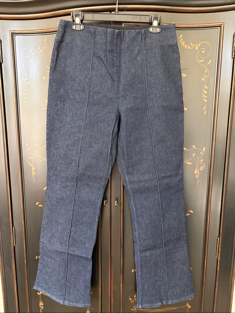 SPANX Dark Blue Wide-Leg High-Rise Jeans